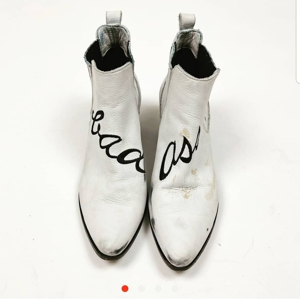 Modern Vice White Ankle Boots